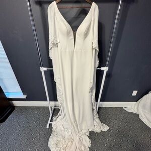 Elegant White Gown with Lace Details